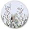 Designart - Border With Cranes & Peonies In Chinoiserie Style - Traditional Metal Circle Wall Art